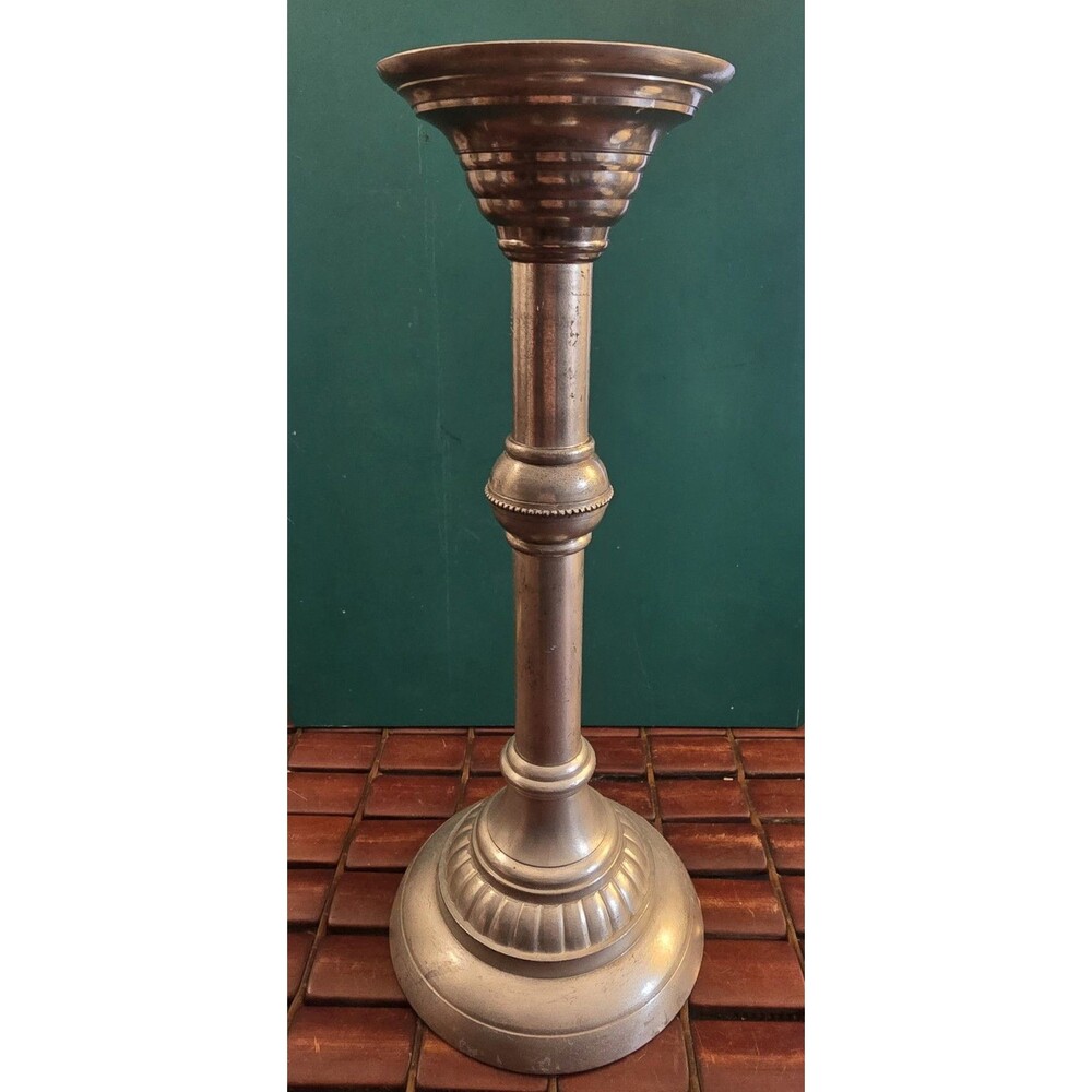 Vintage Pewter Candlestick White Barn Candle Co. 12.75" High